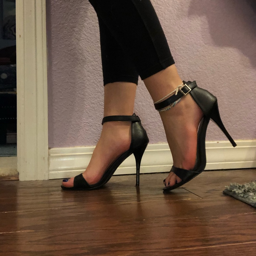 Black Strappy Heels